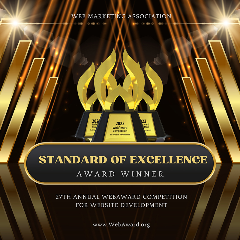 WebAward 2023 Standard of Excellence Winner