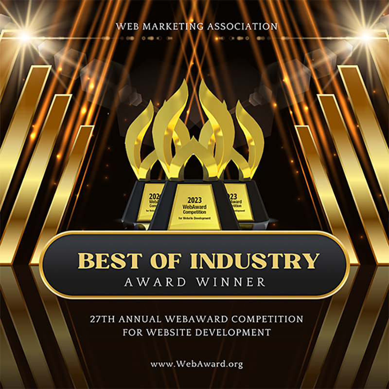 WebAward 2023 Best of Industry Winner