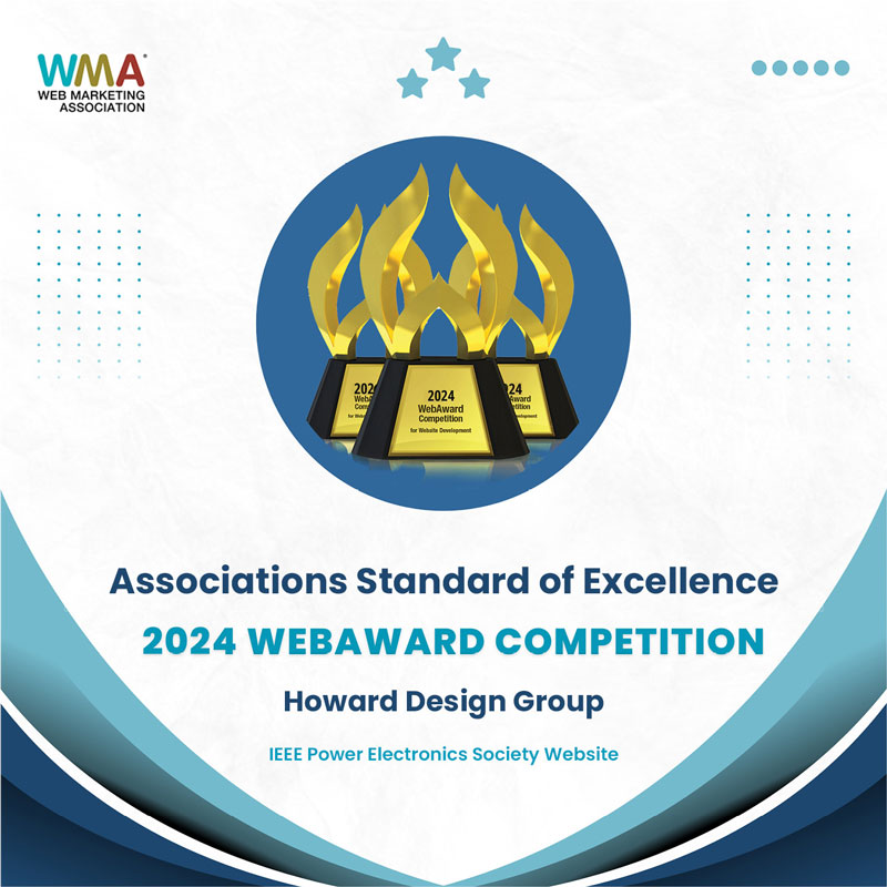 WebAward 2024 - Associations Standard of Excellence, IEEE Power Electronics Society Website