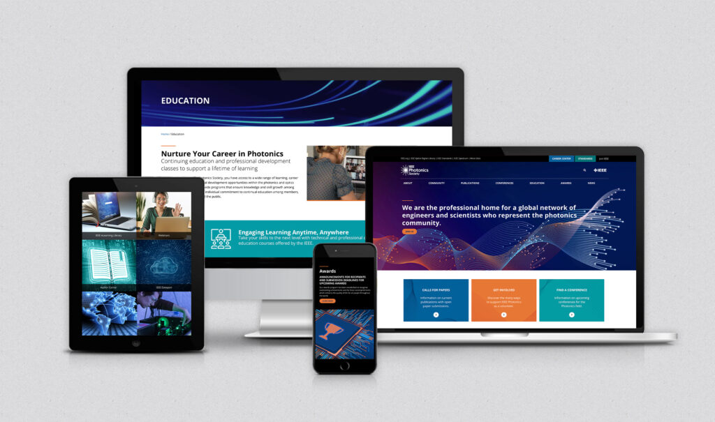 IEEE Photonics Website Multi-screen