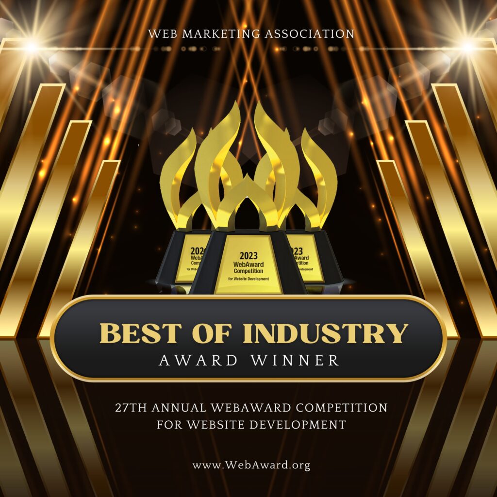 2023 Web Awards Best of Industry Winner for Website Development