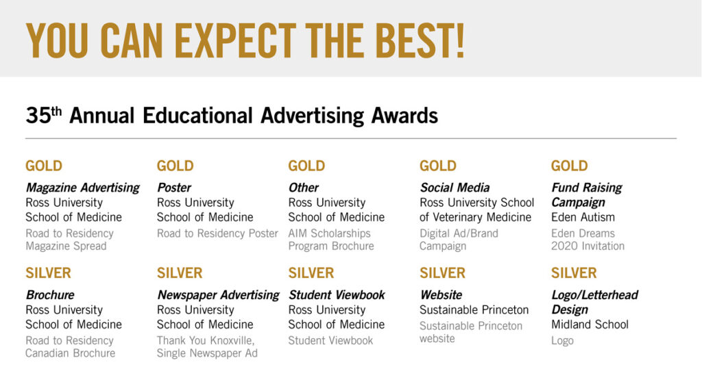 35th Annual Educational Advertising Awards List
