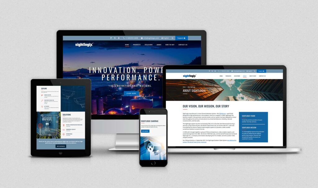 SightLogix Website Multi-screen
