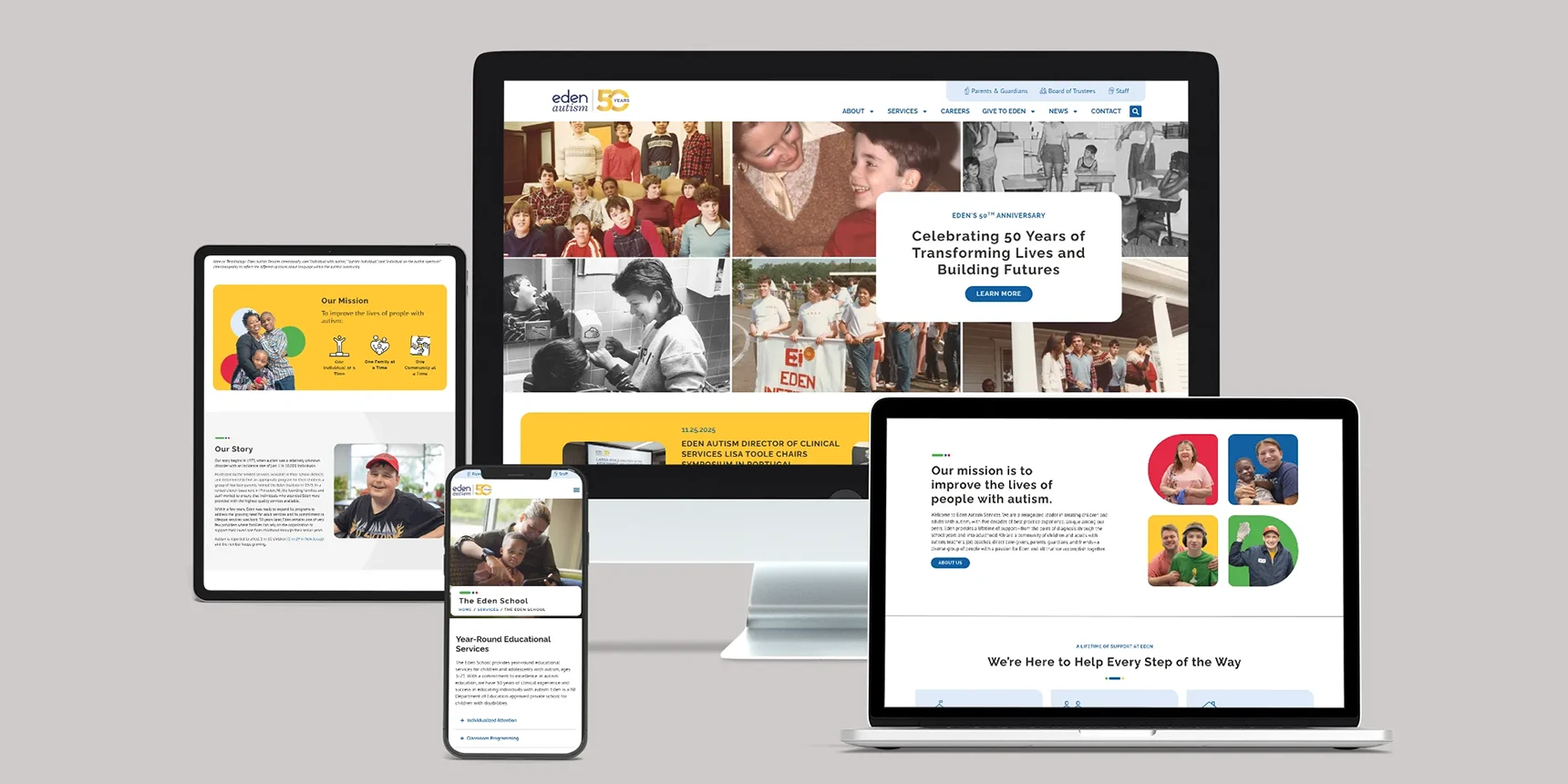 Eden Autism Website Multiscreen