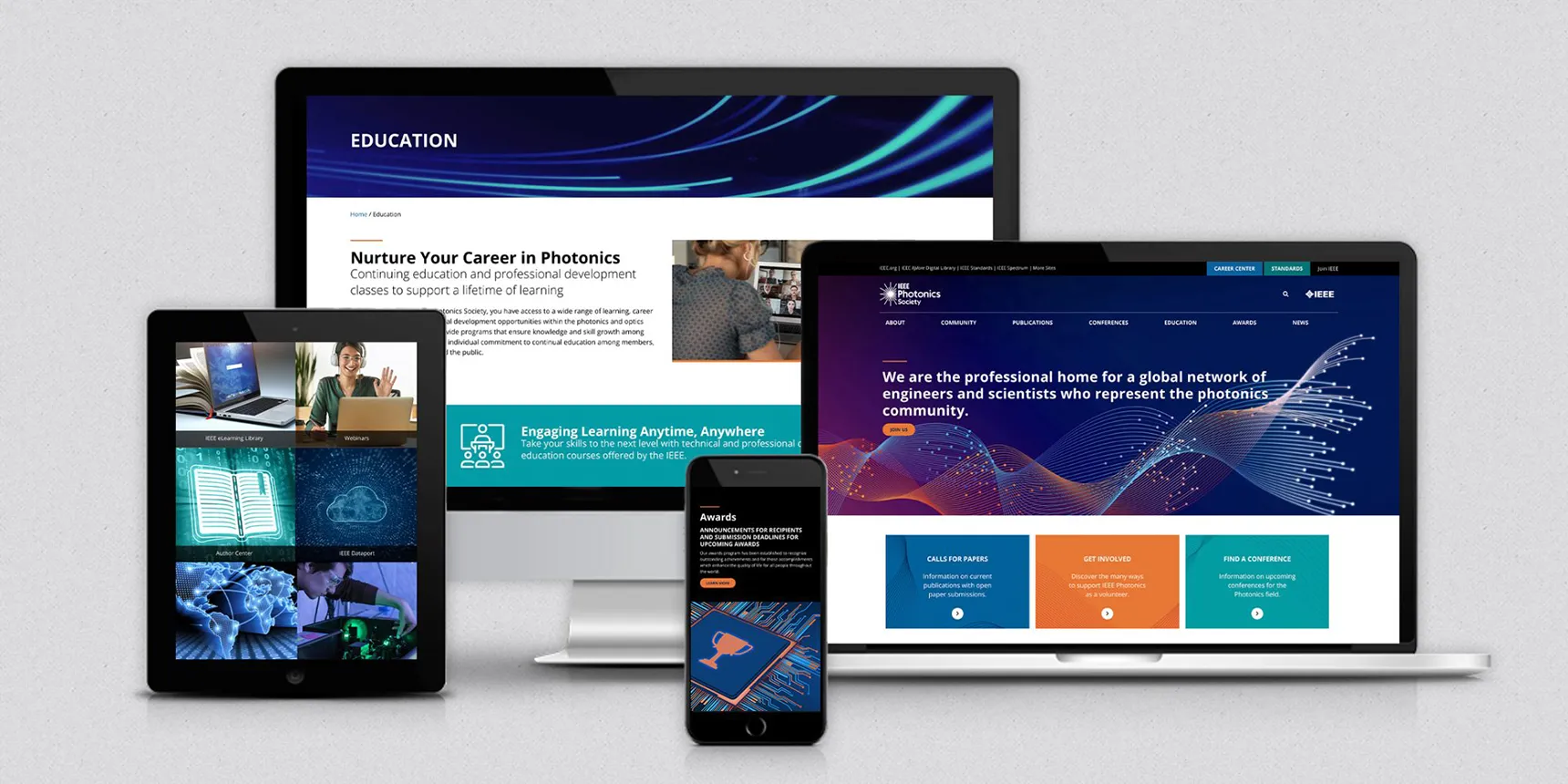 IEEE Photonics Website Multiscreen