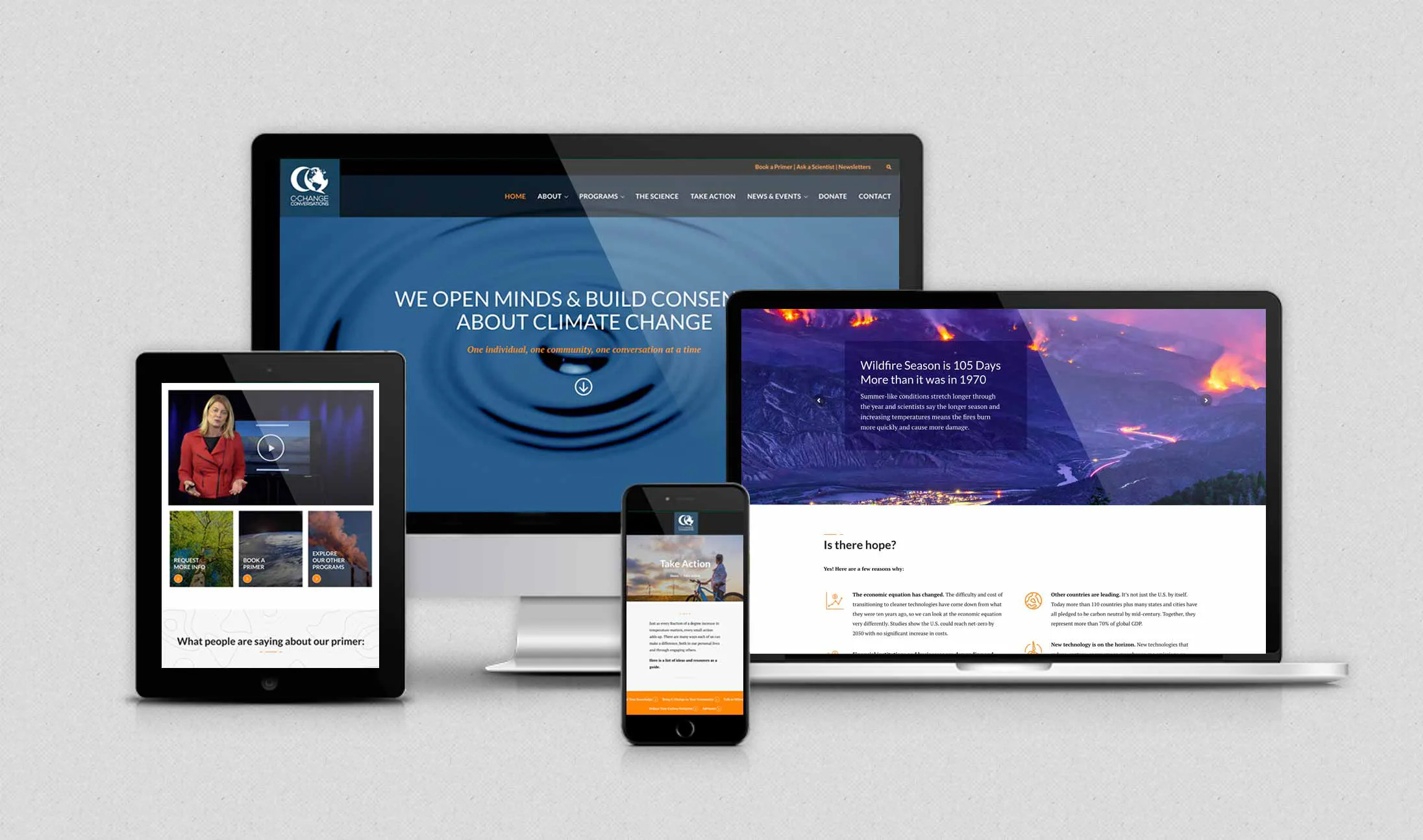 C-Change Conversations Website Multi-screen