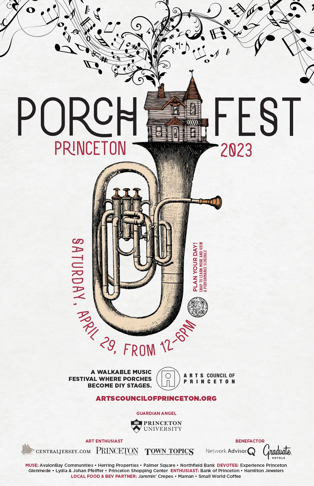 Arts Council of Princeton-Porchfest 2023 Promotional Poster