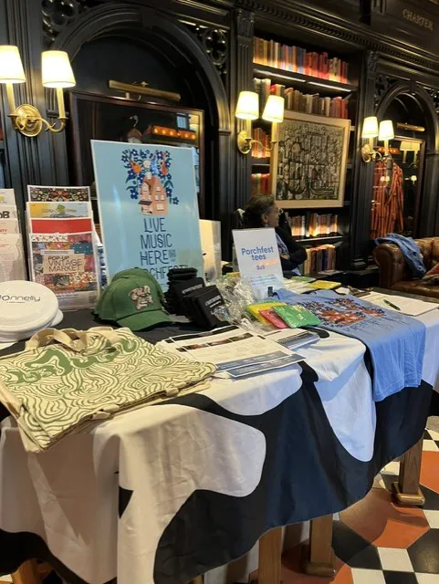 Porchfest 2026 Merch Table